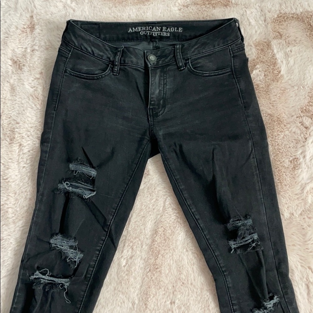 Black ripped jeans